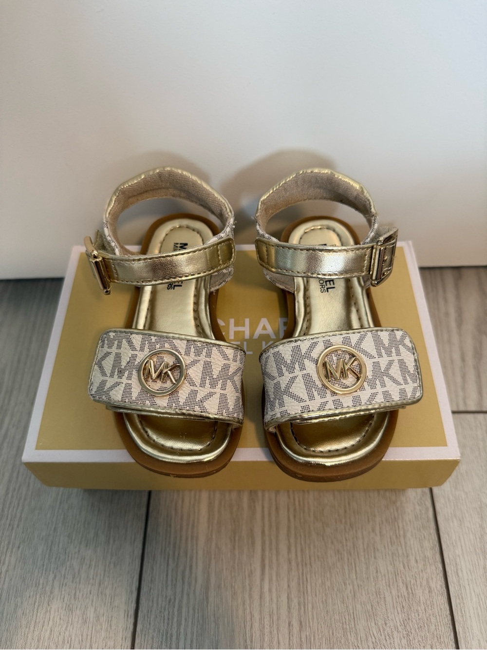 Michael Kors Metallic Gold Kids Sandals